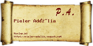 Pieler Adélia névjegykártya